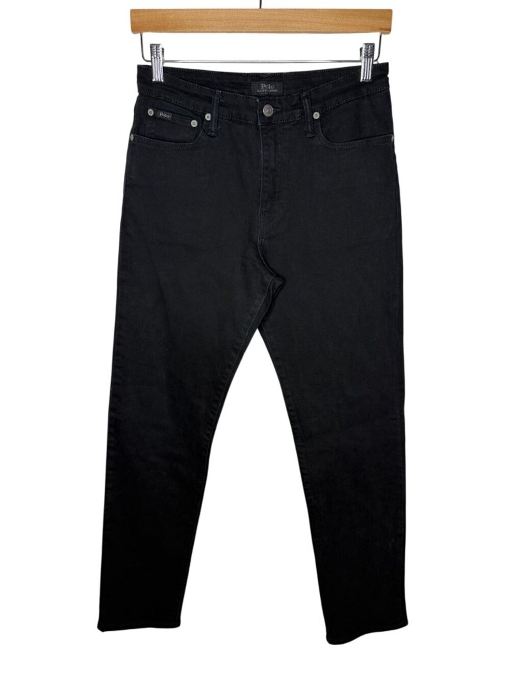 Polo Ralph Lauren Boys Hampton Straight Black Jeans 26 Waist 30 Inseam Preppy